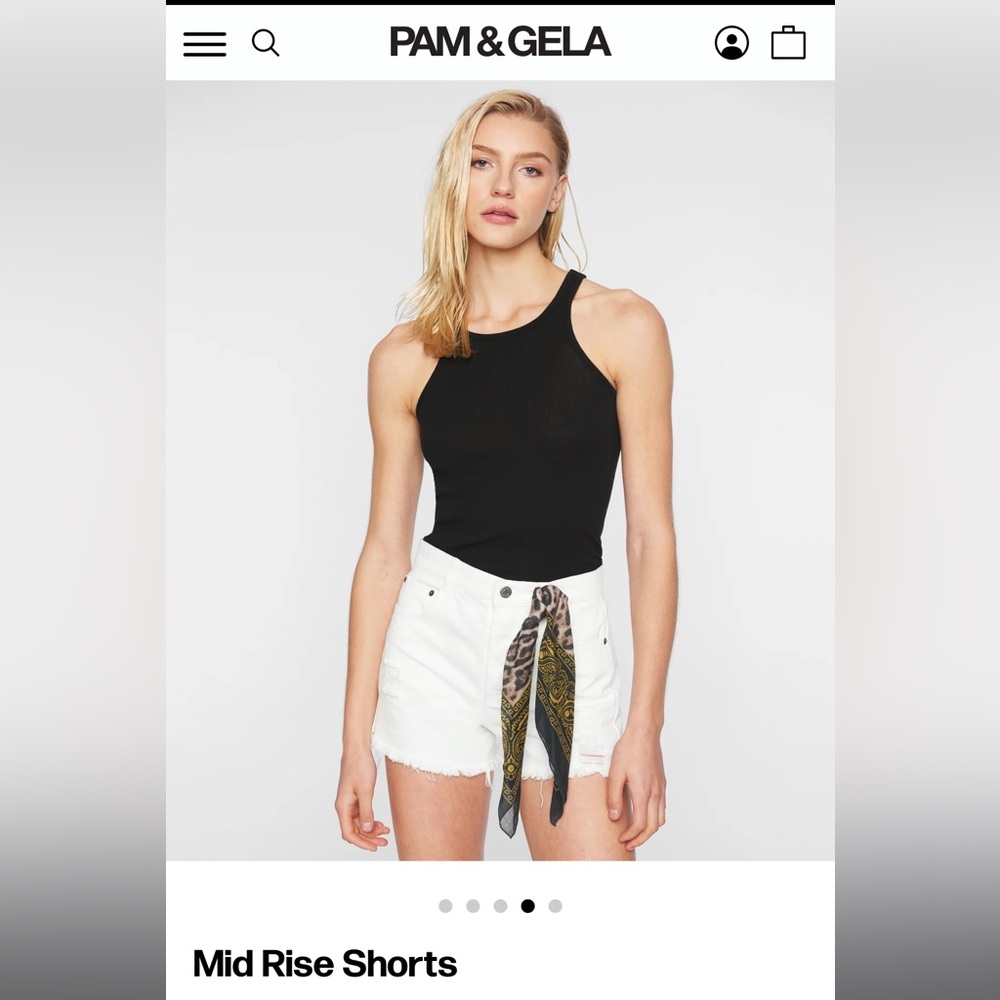 NWT Pam & Gela mid rise cut-off shorts